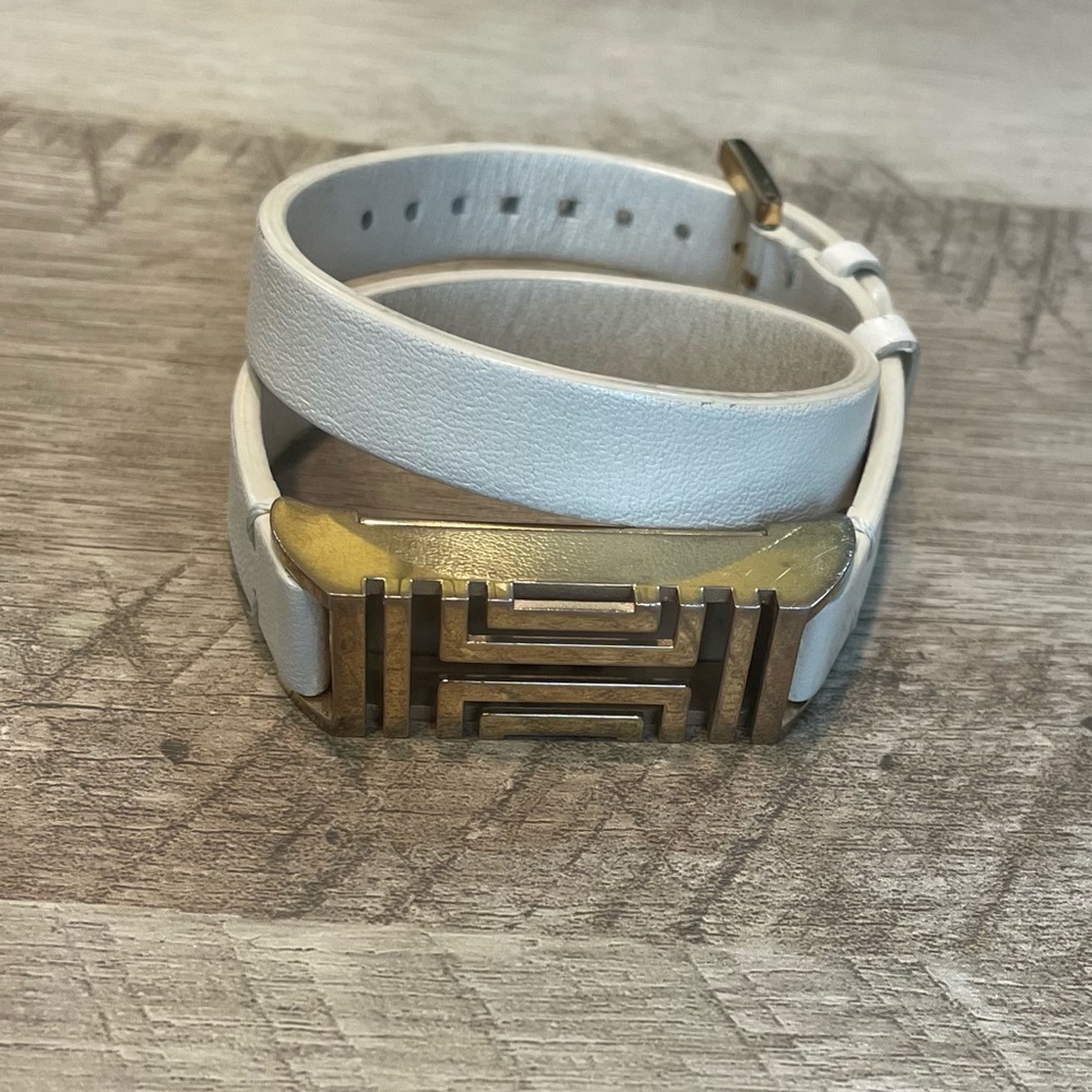 Tory Burch Light Oak & Rose Gold Fitbit Fret Double Wrap Bracelet